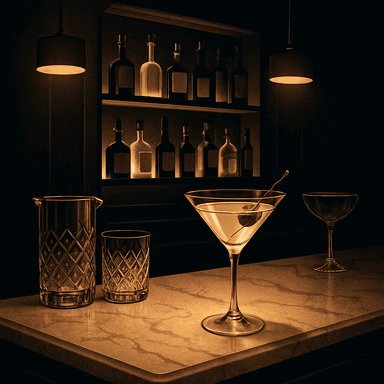 Fancy cocktail bar